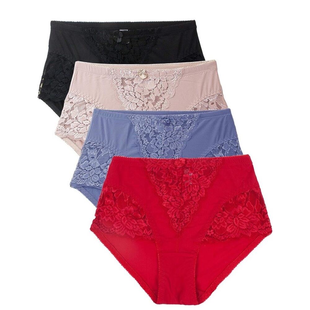 Womens Underwear Sexy Briefs Lace Tummy Control Panties Plus 5XL Girdle Panty